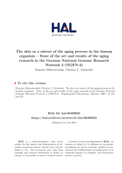 The skin as a mirror of the aging process in the human organism
