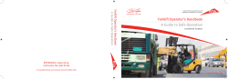 Forklift Operator`s Handbook A Guide to Safe Operation
