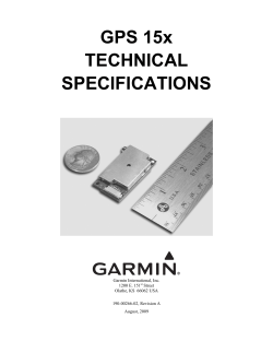GPS 15x TECHNICAL SPECIFICATIONS