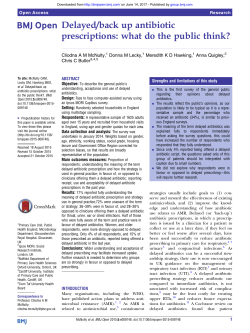 Delayed/back up antibiotic prescriptions: what do the public think?