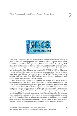 The Dawn of the Post-Deep Blue Era