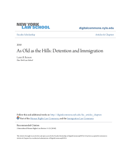 As Old as the Hills: Detention and Immigration