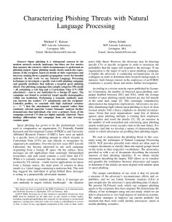 Characterizing Phishing Threats with Natural Language Processing