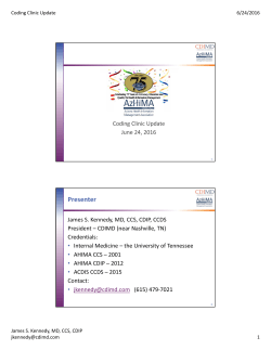 Coding Clinic Update 6/24/2016