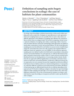 Definition of sampling units begets conclusions in ecology
