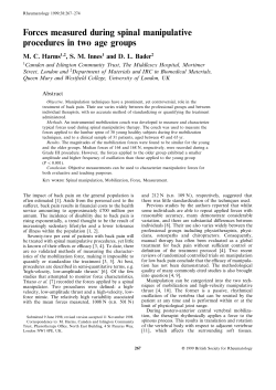 Forces measured during spinal manipulative procedures in two age