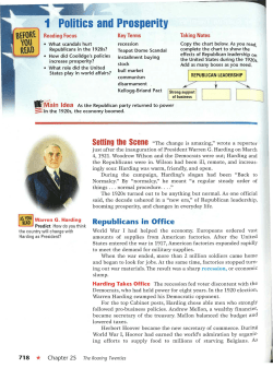 Politics and Prosperity Reading