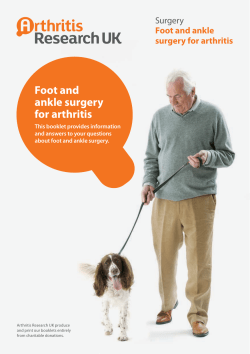 Foot and ankle surgery for arthritis