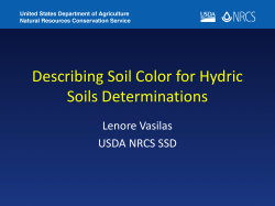 Describing Soil Color for Hydric Soils Determinations