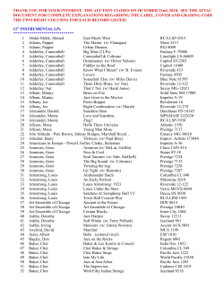 Jazz Auction List