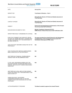 NLG(13)260 - Northern Lincolnshire and Goole NHS Foundation Trust