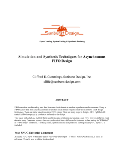 Simulation and Synthesis Techniques for Asynchronous FIFO Design