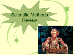 Scientific Methods Review Notes
