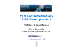 from plant biotechnology to bio