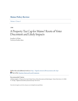 A Property Tax Cap for Maine?