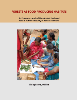Forests as Food Producing Habitats - Platform for Agrobiodiversity