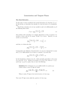 Linearization and Tangent Planes