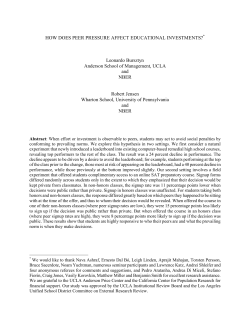 HOW DOES PEER PRESSURE AFFECT EDUCATIONAL