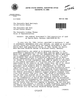 RCED-85-76 The Federal Government`s 1943 Acquisition of Land at