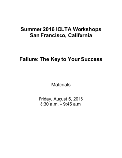 Failure: The Key to Your Success