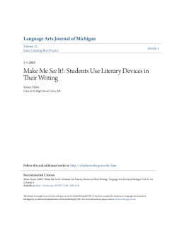 Students Use Literary Devices in Their Writing