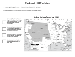 Election of 1860 Prediction