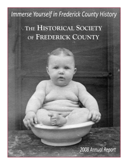 2008 Annual Report - Historical Society of Frederick County