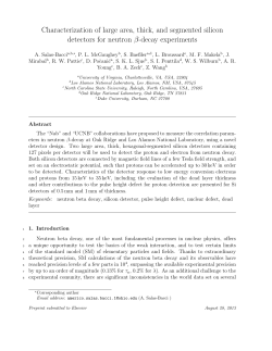 Characterization of large area, thick, and segmented silicon