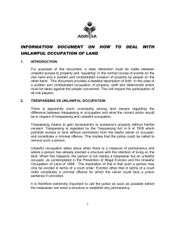 information document on how to deal with unlawful