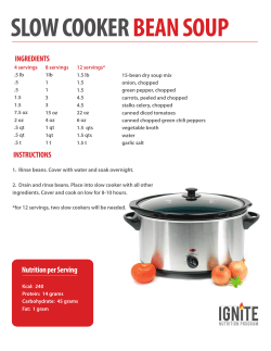 Slow Cooker Bean Soup - Public Safety Medical