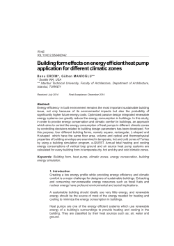 Building form effects on energy efficient heat pump application for