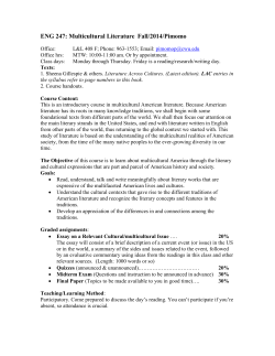 Eng 247: Multicultural Literature