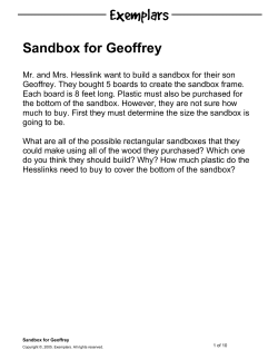 Sandbox for Geoffrey