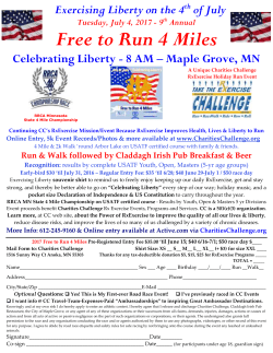 Free to Run 4 Miles - Charities Challenge