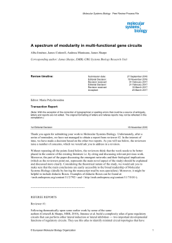 A spectrum of modularity in multi‐functional gene circuits
