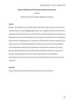 Social stratification and the Pompeian domestic