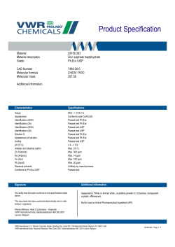 Product Specification
