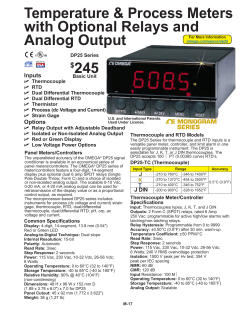 DP25 Series : Temperature, Process, Strain, pH or ORP Meters with