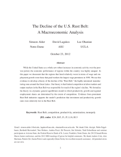 The Decline of the Rust Belt: A Macroeconomic Analysis - IAE-CSIC
