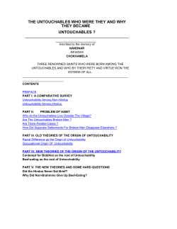 the untouchables who were they and why they became untouchables