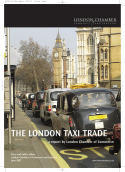 The London Taxi Trade - London Chamber of Commerce and Industry