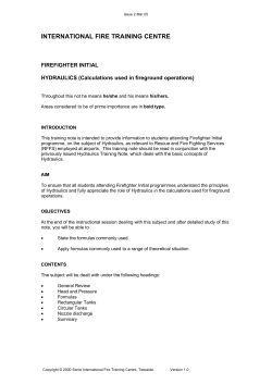 Calculations used in Fireground Operations