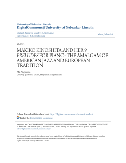 MAKIKO KINOSHITA AND HER 9 PRELUDES FOR PIANO