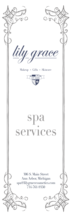 spa services - Lily Grace Cosmetics