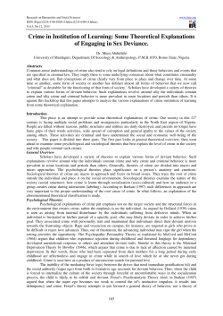 Crime in Institution of Learning: Some Theoretical