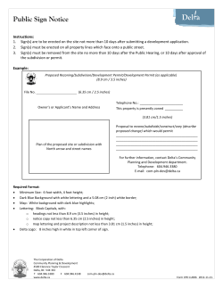 Public Sign Notice - The Corporation of Delta