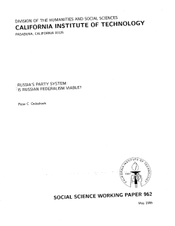 Russia`s Party System