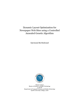 Automatic Layout Optimization for Newspaper Web