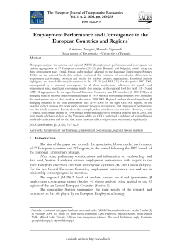 Employment Performance and Convergence in the European