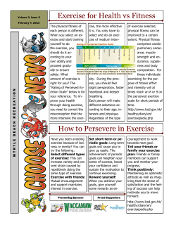 Exercise for Health vs Fitness How to Persevere in Exercise